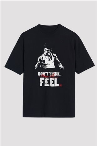 Bruce Lee Siyah Unisex Oversize Tişört T-Shirt