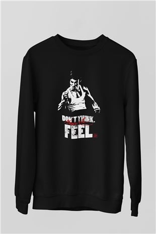 Bruce Lee Siyah Unisex Sweatshirt