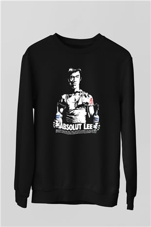 Bruce Lee Siyah Unisex Sweatshirt