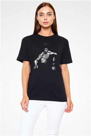 Bruce Lee Siyah Unisex Tişört T-Shirt - TişörtFabrikası
