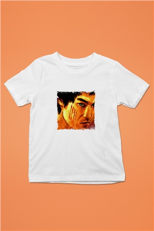 Bruce Lee Unisex Baskılı Beyaz Çocuk Tişört