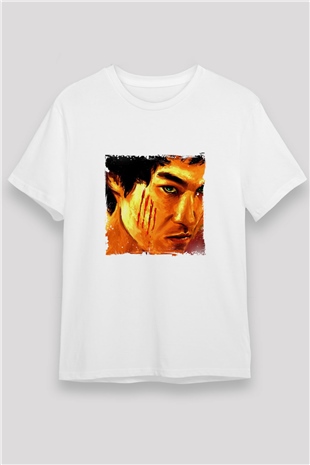 Bruce Lee Unisex Baskılı Beyaz Tişört