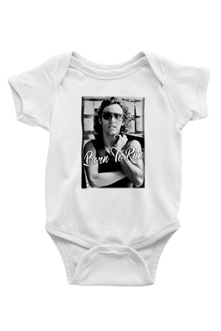 Bruce Springsteen Baskılı Beyaz Unisex Bebek Body - Zıbın