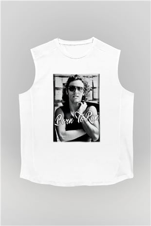 Bruce Springsteen Beyaz Unisex Kolsuz Tişört