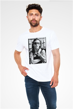 Bruce Springsteen Beyaz Unisex Tişört T-Shirt - TişörtFabrikası