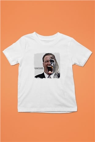 Brutal Truth Baskılı Unisex Beyaz Çocuk Tişört