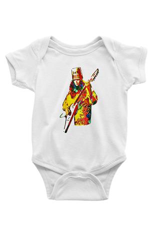 Buckethead Baskılı Beyaz Unisex Bebek Body - Zıbın