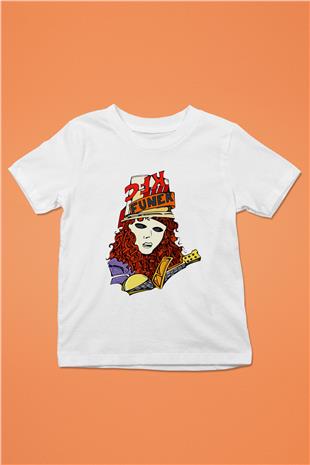 Buckethead Baskılı Beyaz Unisex Beyaz Çocuk Tişört - Tshirt