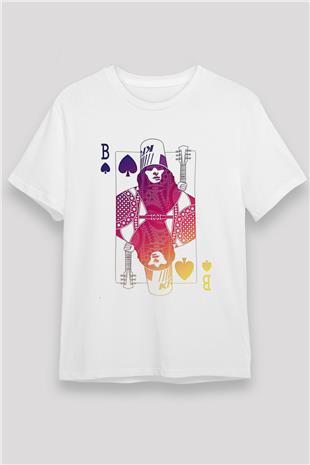 Buckethead Baskılı Unisex Beyaz Tişört - Tshirt