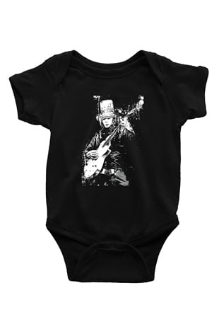 Buckethead Baskılı Unisex Siyah Bebek Body - Zıbın