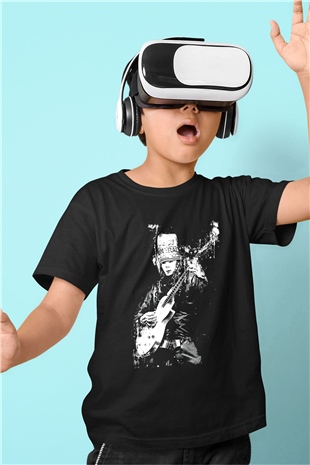 Buckethead Baskılı Unisex Siyah Çocuk Tişört - Tshirt