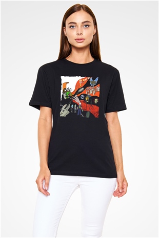 Buckethead Baskılı Unisex Siyah Tişört - Tshirt
