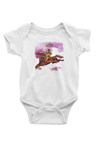Budgie Baskılı Unisex Beyaz Bebek Body - Zıbın