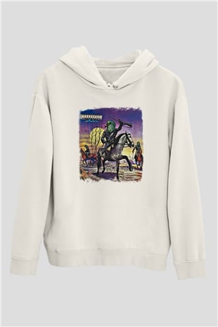 Budgie Baskılı Unisex Beyaz Hoodie