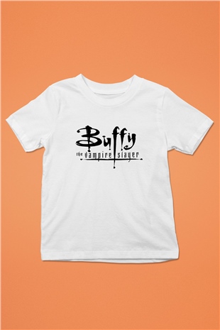 Buffy the Vampire Slayer Baskılı Beyaz Unisex Çocuk Tişört
