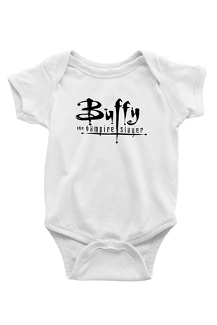 Buffy the Vampire Slayer Baskılı Beyaz Unisex Bebek Body - Zıbın
