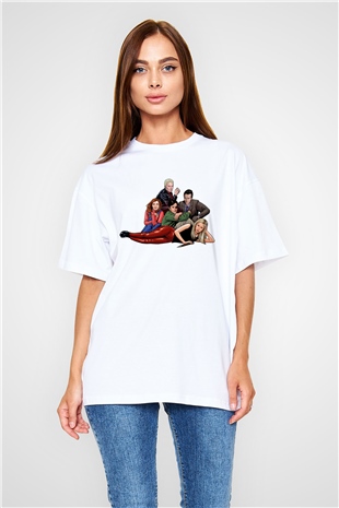 Buffy the Vampire Slayer Beyaz Unisex Oversize Tişört T-Shirt