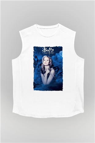Buffy the Vampire Slayer Beyaz Unisex Kolsuz Tişört