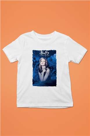 Buffy the Vampire Slayer Beyaz Unisex Çocuk Tişört