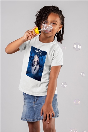 Buffy the Vampire Slayer Beyaz Unisex Çocuk Tişört