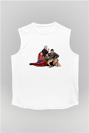 Buffy the Vampire Slayer Beyaz Unisex Kolsuz Tişört