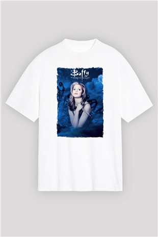Buffy the Vampire Slayer Beyaz Oversize Tişört Oversize T-shirt