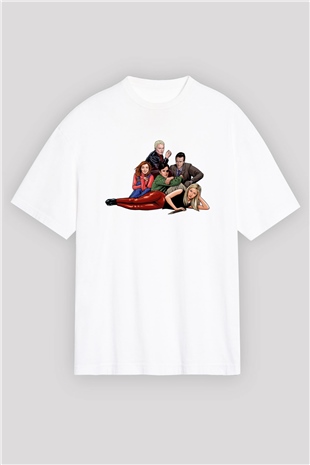 Buffy the Vampire Slayer Beyaz Unisex Oversize Tişört T-Shirt