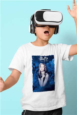 Buffy the Vampire Slayer Beyaz Unisex Çocuk Tişört
