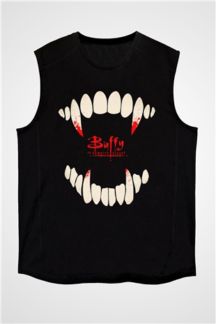 Buffy the Vampire Slayer Siyah Unisex Kolsuz Tişört