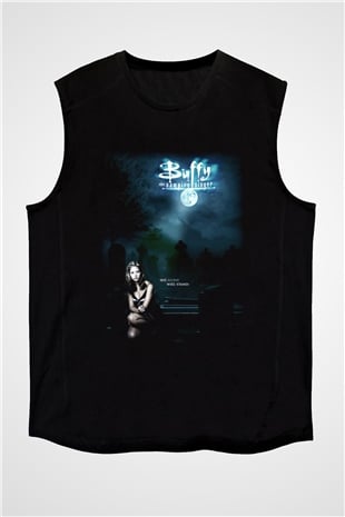 Buffy the Vampire Slayer Siyah Unisex Kolsuz Tişört
