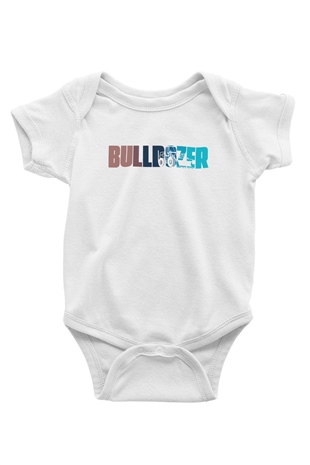 Buldozer operatörü Beyaz Bebek Body - Zıbın