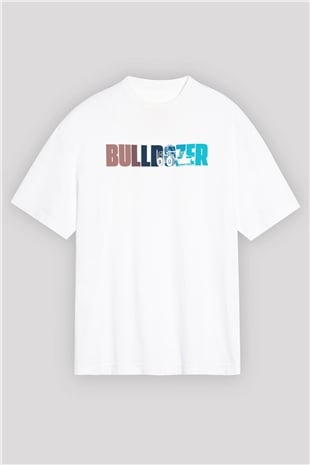 Buldozer operatörü Beyaz Oversize Tişört Oversize T-shirt - TişörtFabrikası