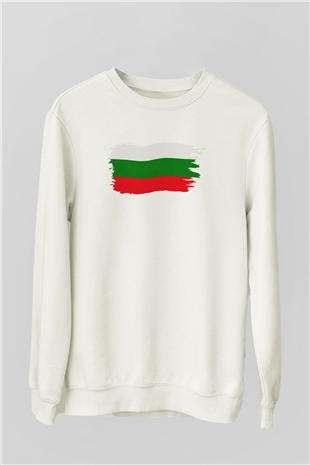 Bulgaristan Beyaz Unisex Sweatshirt