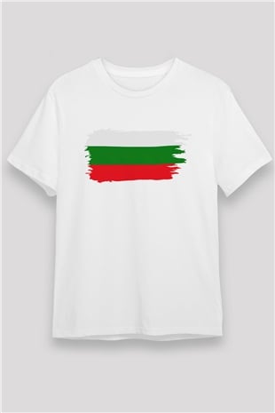 Bulgaristan Beyaz Unisex Tişört T-Shirt - TişörtFabrikası