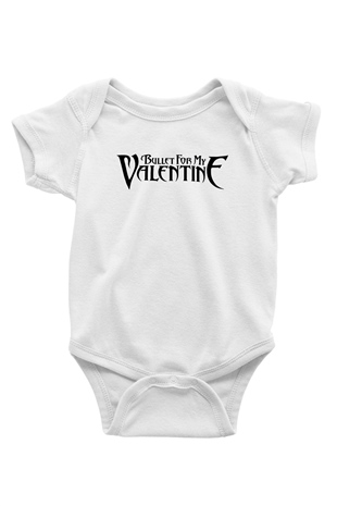 Bullet for My Valentine Baskılı Beyaz Unisex Bebek Body - Zıbın