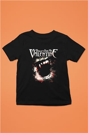 Bullet for My Valentine Baskılı Siyah Unisex Çocuk Tişört