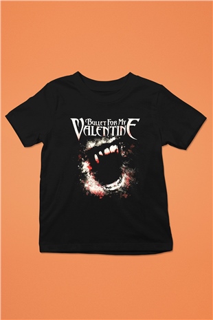 Bullet for My Valentine Baskılı Siyah Unisex Çocuk Tişört