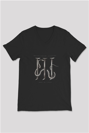 Bullet for My Valentine Baskılı Unisex Siyah V Yaka Tişört