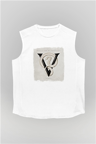 Bullet for My Valentine Baskılı Unisex Beyaz Kolsuz Tişört