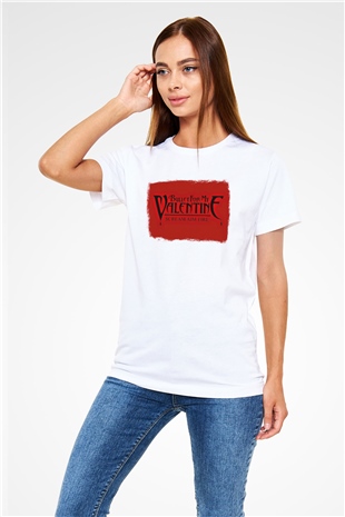 Bullet for My Valentine Baskılı Unisex Beyaz Tişört