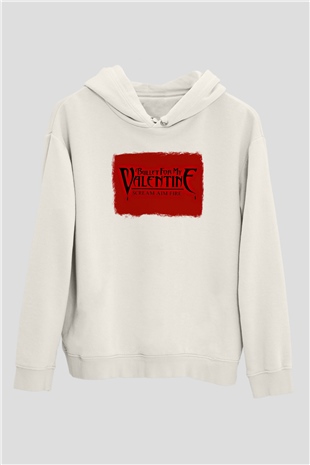 Bullet for My Valentine Baskılı Unisex Beyaz Hoodie