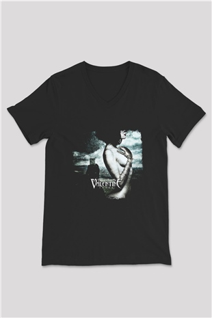 Bullet for My Valentine Baskılı Unisex Siyah V Yaka Tişört