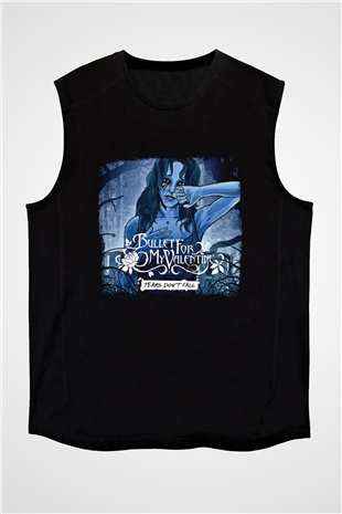 Bullet for My Valentine Baskılı Unisex Siyah Kolsuz Tişört