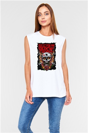 Bullet for My Valentine Beyaz Unisex Kolsuz Tişört
