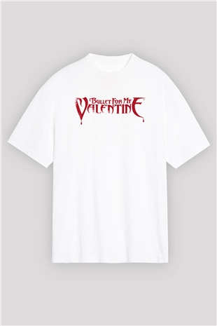 Bullet for My Valentine Beyaz Unisex Oversize Tişört T-Shirt