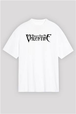 Bullet for My Valentine Beyaz Unisex Oversize Tişört T-Shirt