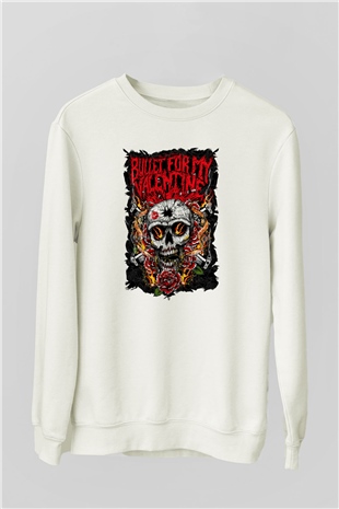 Bullet for My Valentine Beyaz Unisex Sweatshirt