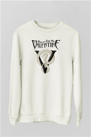 Bullet for My Valentine Beyaz Unisex Sweatshirt