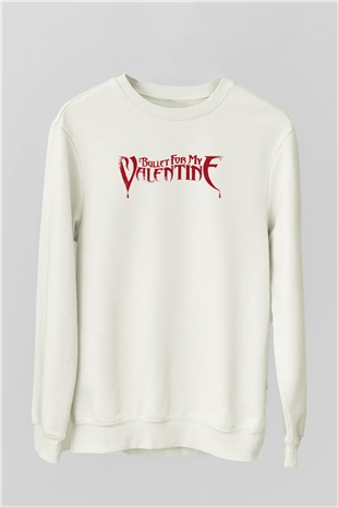 Bullet for My Valentine Beyaz Unisex Sweatshirt