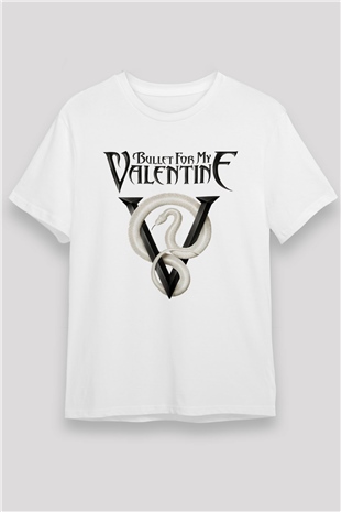 Bullet for My Valentine Beyaz Unisex Tişört T-Shirt - TişörtFabrikası